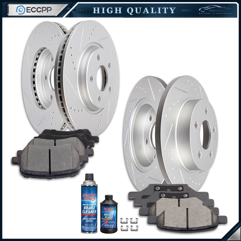 Ceramic Brake Pads And Rotors Front Rear For Chevrolet Cobalt Pontiac G6 Saturn