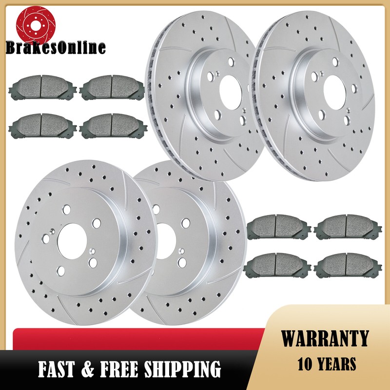 Front & Rear Brake Rotors Pads Brakes for Toyota Corolla 2009-2018 2019 Brakes