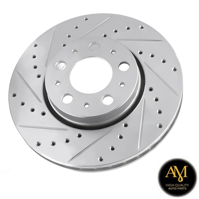 Rear Drilled-Slotted Disc Brake Rotors With Brake Pads For Volvo S60 09-01 gallery