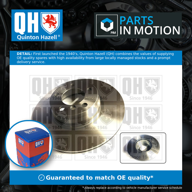 2x Brake Discs Pair Vented fits BMW 335D F34 3.0D Front 2014 on N57D30B 330mm QH