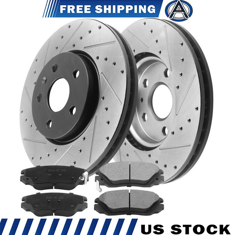 Front Brake Rotors and Ceramic Pads for Buick LaCrosse Chevy Equinox GMC Terrain