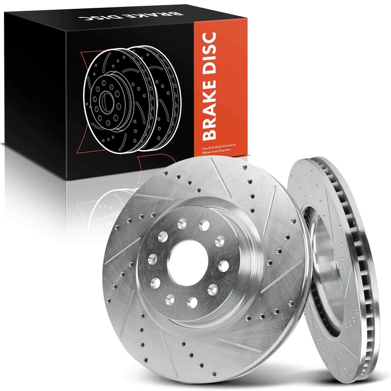 2Pcs Drilled Brake Rotors for Chevrolet Camaro 2016-2020 2022 Cadillac CTS Front