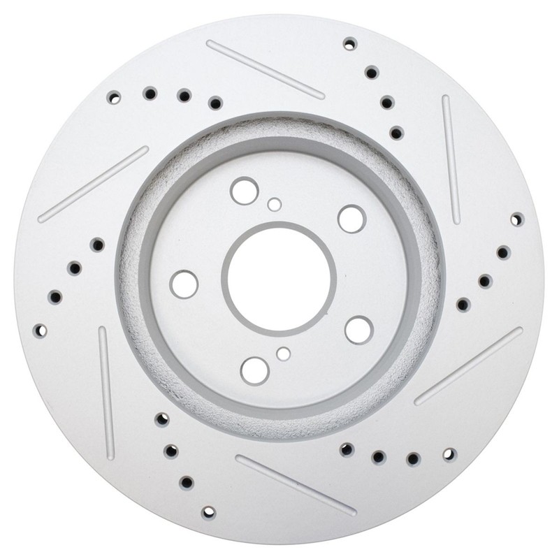 Performance Brake Rotor Drilled & Slotted Front Coated Pair for Toyota gallery