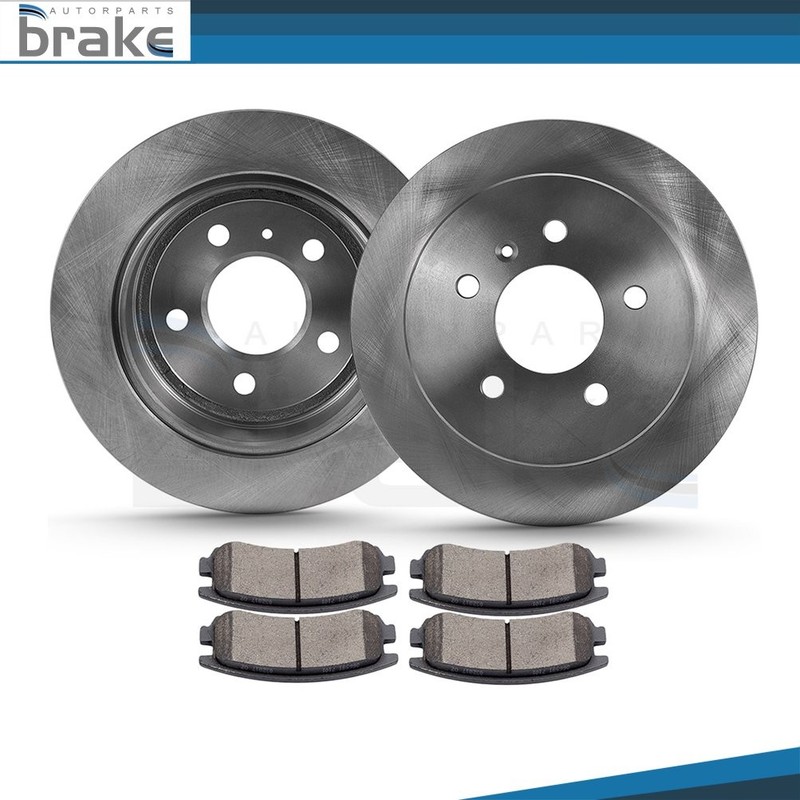 Rear Disc Brake Rotors & Ceramic Pads Set Fits 2008-2009 Buick LaCrosse 5.3L