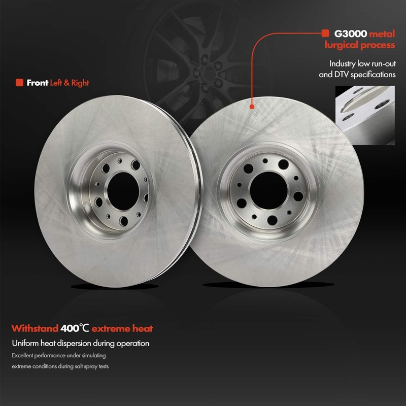 2Pcs 328mm Front Left & Right Side Disc Brake Rotors for Volvo XC90 2003-2014 gallery