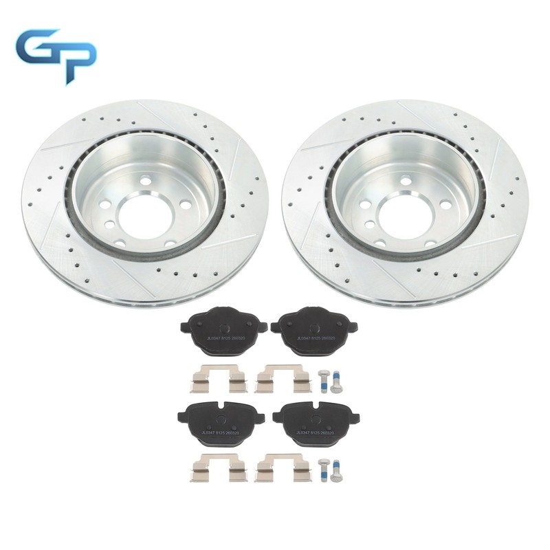 6X Rear Drilled Brake Rotor & Ceramic Brake Pad For BMW 528i 11-16 535d 535i F10 gallery
