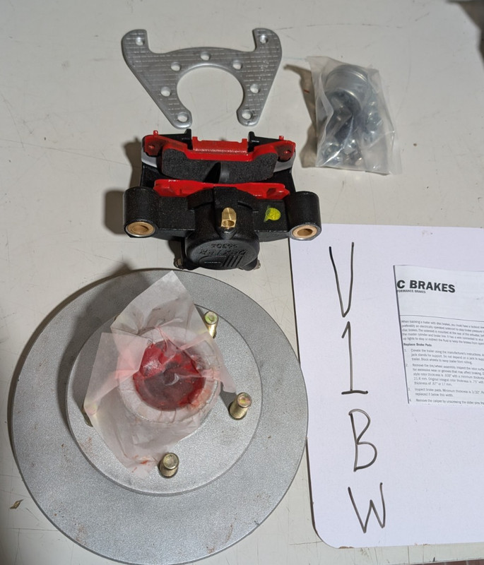 Dexter Axle 10" Vented Rotor Hub Disc Brake Kit #K71-G00-98 (V1BW) gallery