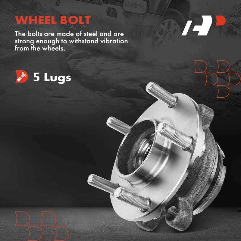 A-Premium Front Disc Brake Rotor & Pad + Hub Bearing for Nissan Altima 2014-2018 gallery