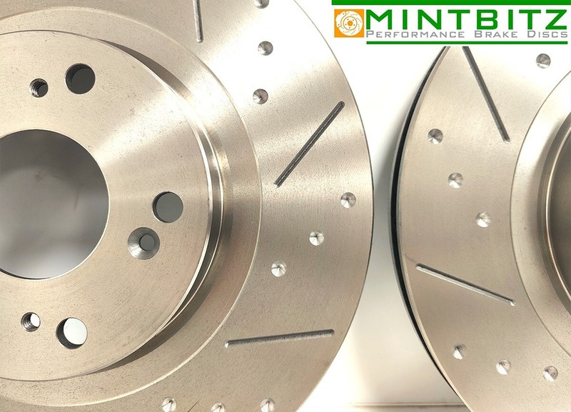 VW Transporter T5 03-16 Front Brake Discs Dimpled & Grooved & Mintex Pads 308mm gallery