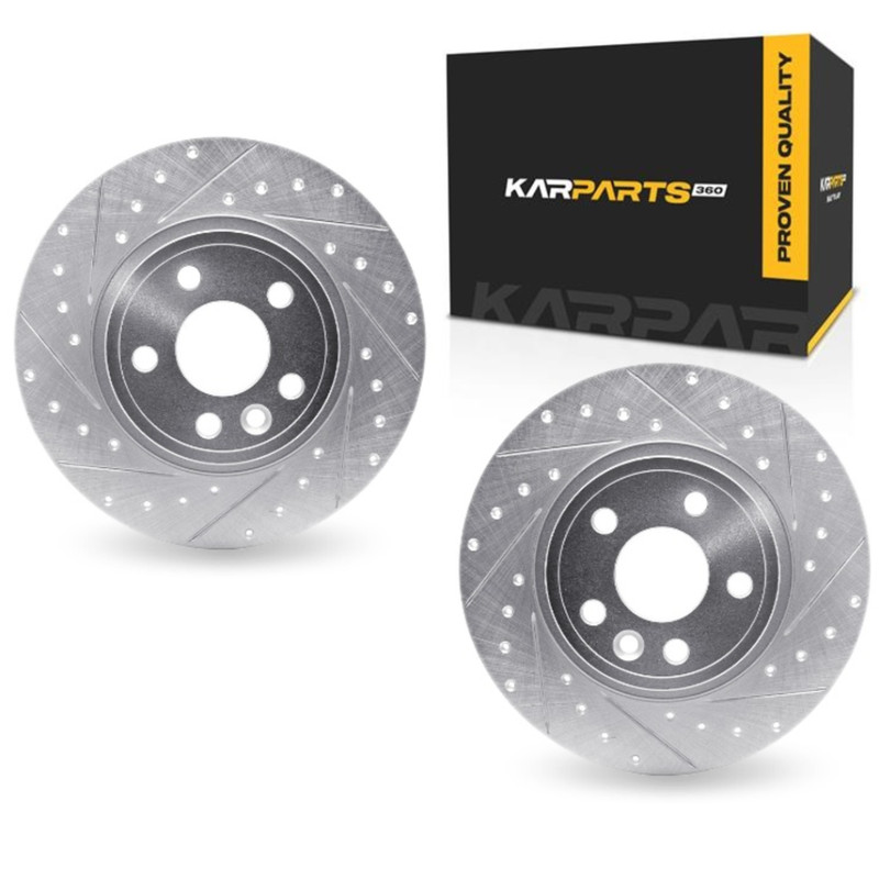 For Jaguar E-Pace 2018 2019 2020 Brake Rotor Set | Silver