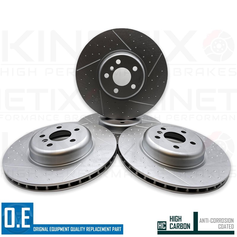 FOR BMW X5 45e M SPORT G05 FRONT REAR DIMPLED GROOVED BRAKE DISCS 348mm 345mm gallery