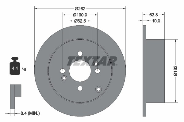 Textar 92161303 Brake Disc for Dodge, Hyundai, Hyundai (Beijing), Kia, Kia (DYK) gallery