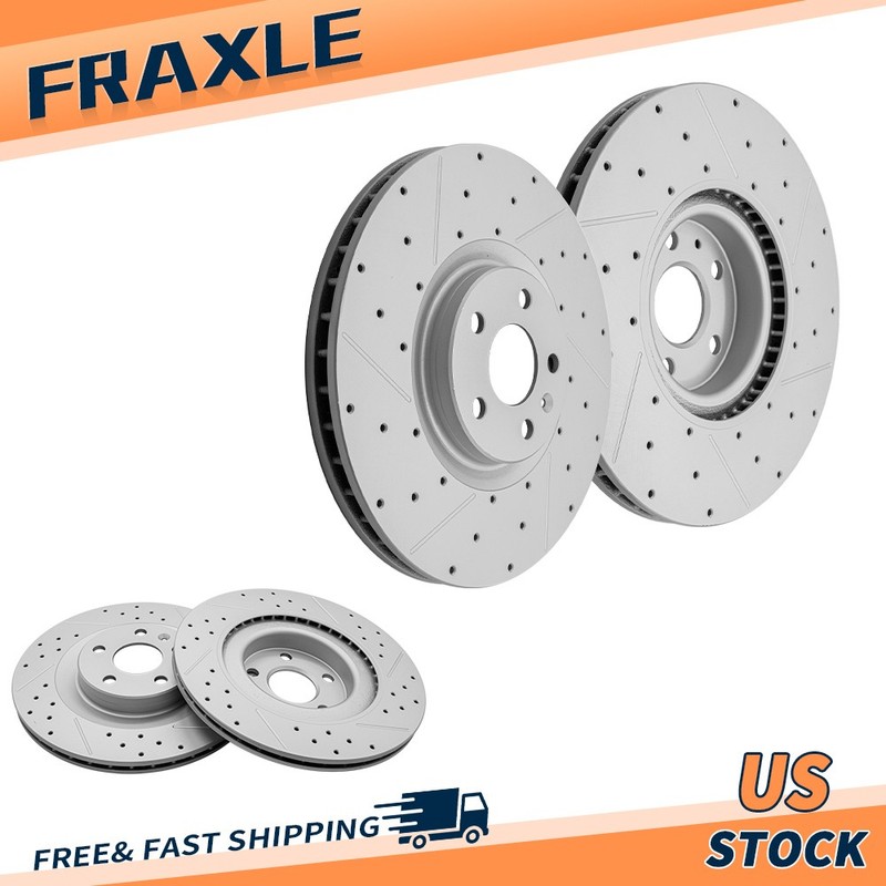 Front & Rear Drilled Brake Rotors for Volvo V60 Cross Country XC60 XC90 S60 S90