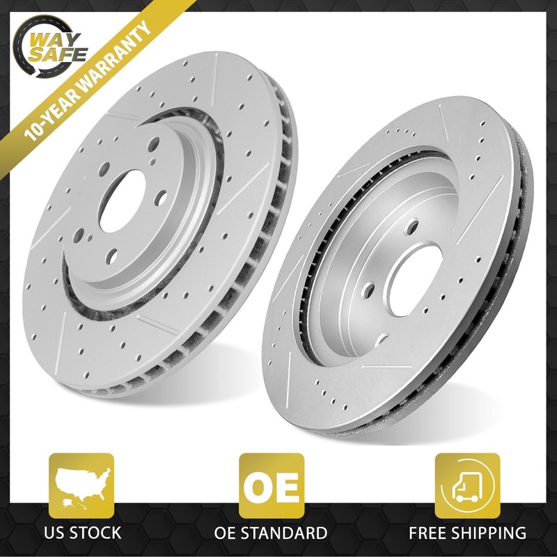 328mm Front Brake Rotors for 2011 – 2020 Toyota Sienna 2018 – 21 NX300 – Slotted