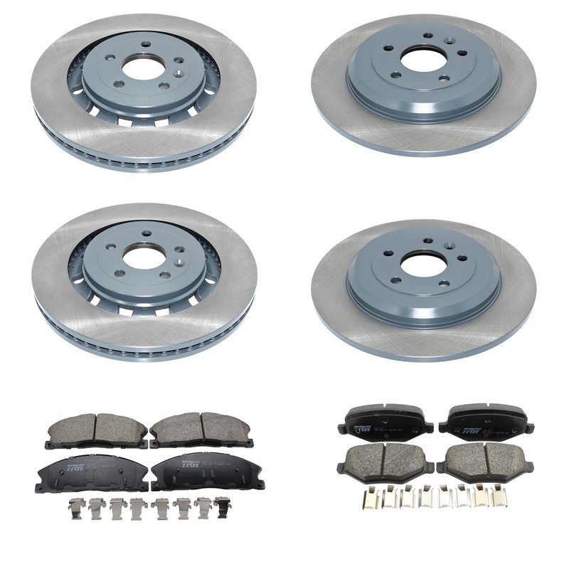 DuraGo Front Rear Disc Brake Rotors TRW Ceramic Pads Kit for Explorer 2013-2015
