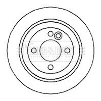 Borg & Beck Rear 1x Brake Disc Fits Mini Cooper One JCW Clubman 1.6 D One gallery