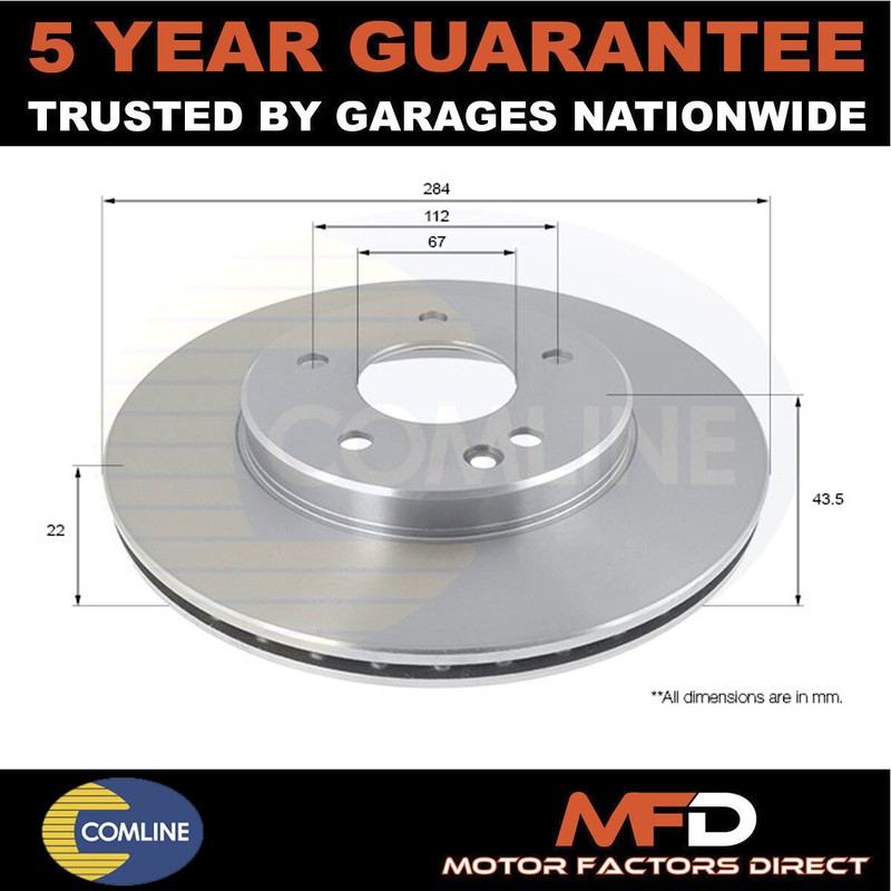 Fits Mercedes C-Class 1993-2001 + Other Models Comline Front Brake Disc #1