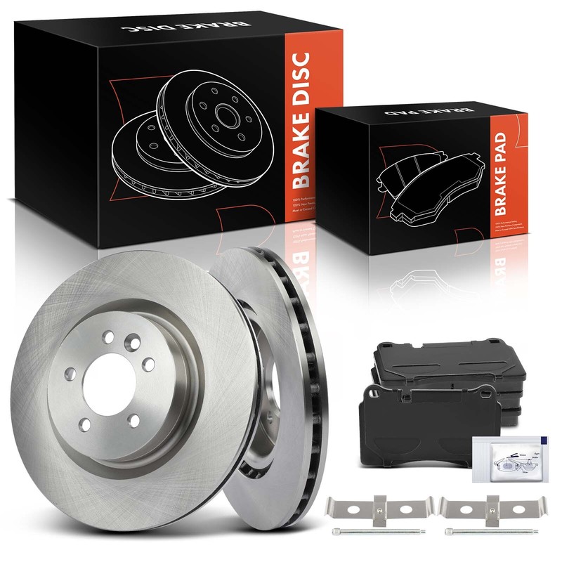 6x Disc Brake Rotor & Ceramic Brake Pads for Land Rover 06-09 Front Left & Right