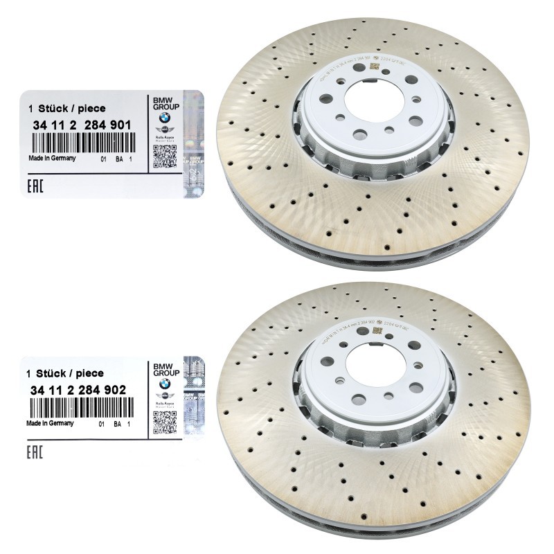 Front Brake Disc Rotors OEM Performance 395mm Pair For BMW F85 X5M F86 X6M gallery