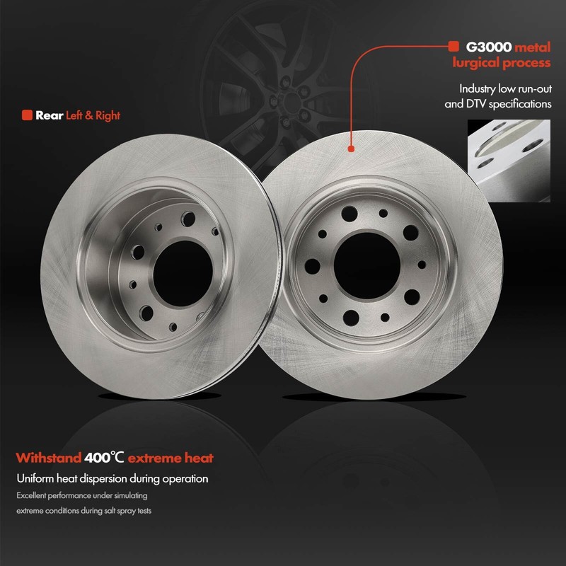 6x Rear Disc Brake Rotors & Brake Pads for Ram ProMaster 1500 2500 3500 14-20 gallery