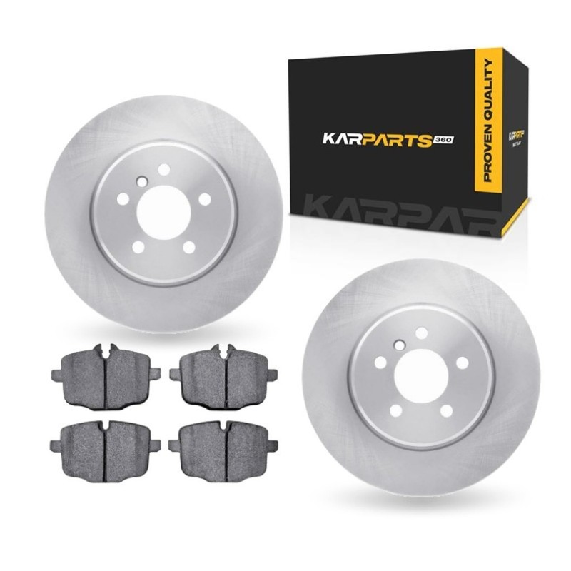 For BMW 535i/550i xDrive 2011-2016 Brake Rotor Set Rear | Plain Rotor | Vented