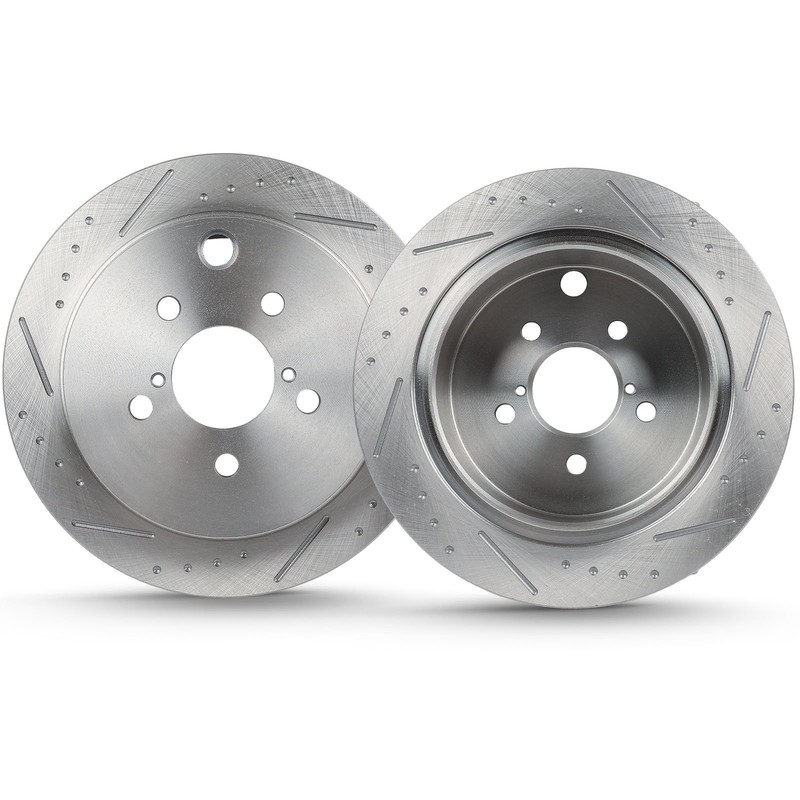 Rear 2X Brake Rotors Fits Subaru For Xv Crosstrek 2013 – 2015 Slotted Drilled