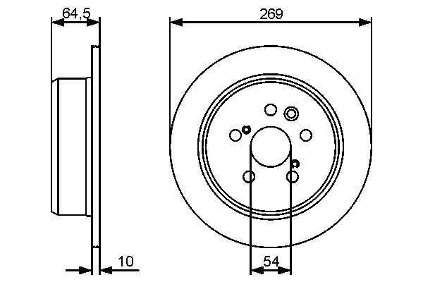 Bosch 0 986 479 483 Brake Disc for Toyota