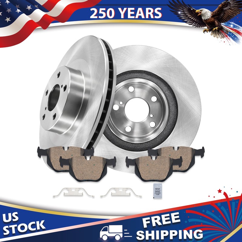 Rear- Rotors Ceramic Brake Pads Kit For BMW 335i xDrive X1 330i 335xi 335is 335d