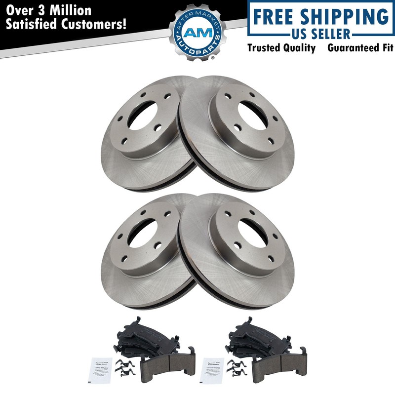 Front & Rear Brake Pad & Rotor Kit Ceramic Fits 79-81 Buick Cadillac Oldsmobile
