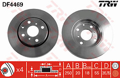 Fits Citroen C1 1.0 1.2 Petrol 14-19 Set of Front Brake Discs 247mm Vented