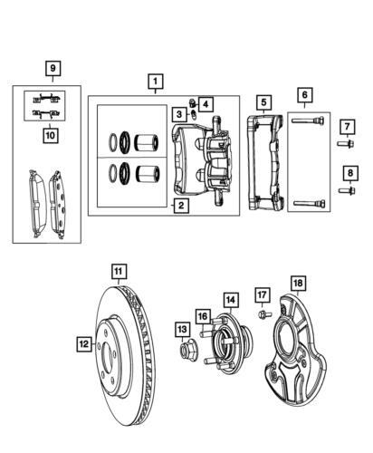 Genuine Mopar 2014-2023 Dodge Charger Front Disc Brake Rotor 68368069AA gallery