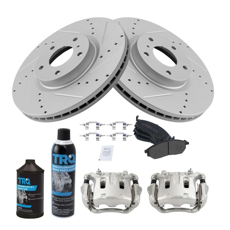 TRQ Performance Front Brake Pad & Rotor Kit Fits 06-18 INFINITI 09-18 Nissan gallery