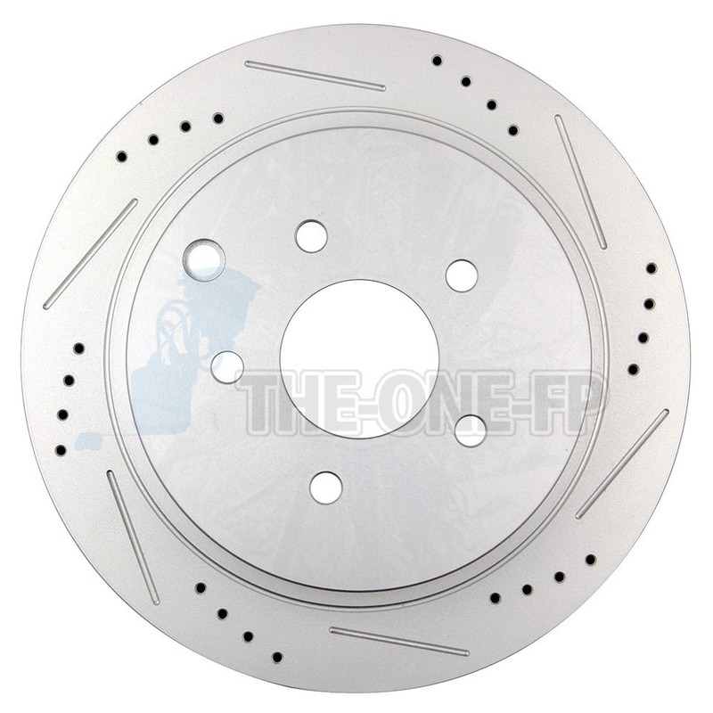 REAR DRILLED & SLOTTED PLATED BRAKE ROTORS For Infiniti FX35 FX45 Murano Quest gallery