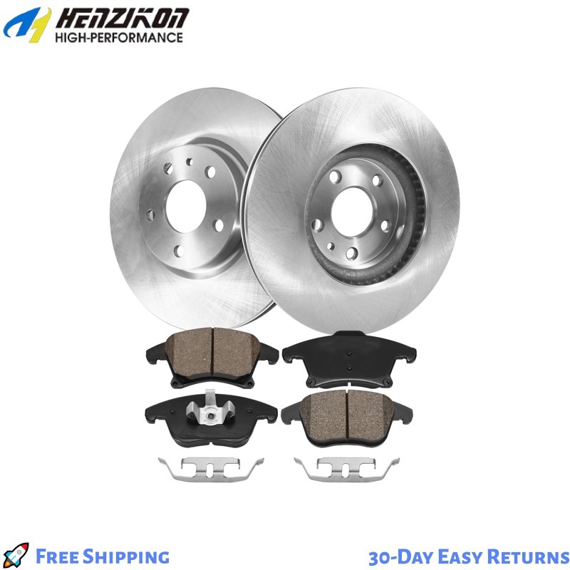 11.81 inch Front Disc Rotors Ceramic Brake Pads Kit for Ford Fusion Lincoln MKZ.