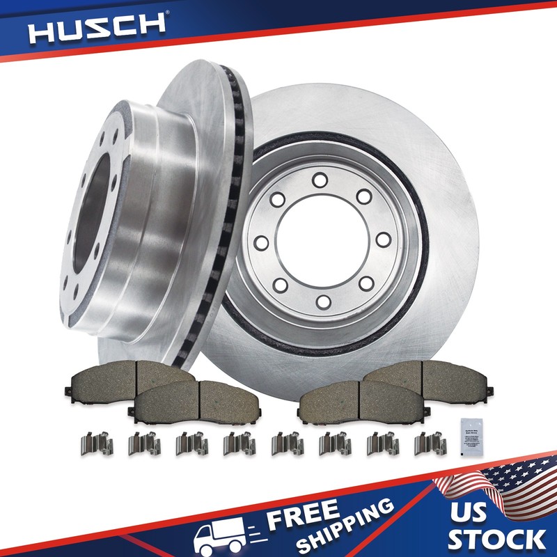 Rear Brake Rotors Ceramic Brake Pads Kit for Ford F-250 Super Duty 2013-2021