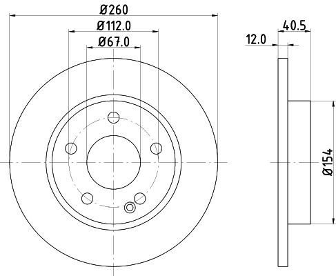 2X Mintex MDC1034 Front Brake Discs 260mm Solid Fits Mercedes A-class