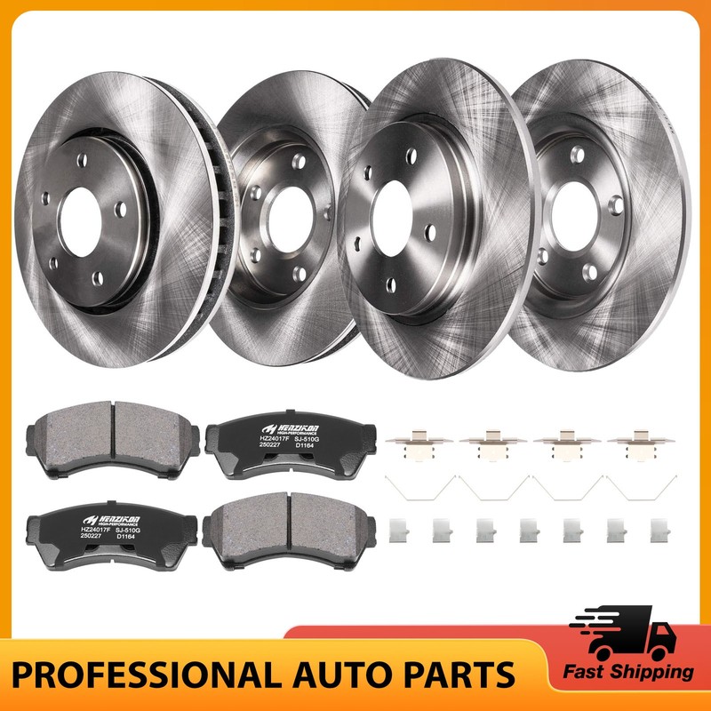 Front & Rear Rotors Brake Pads for Ford Fusion Mazda 6 Lincoln MKZ Mercury Milan
