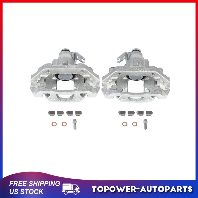 Rear L & R Brake Calipers w/Bracket For 2009-2011 Lincoln MKS 2009 Ford Flex