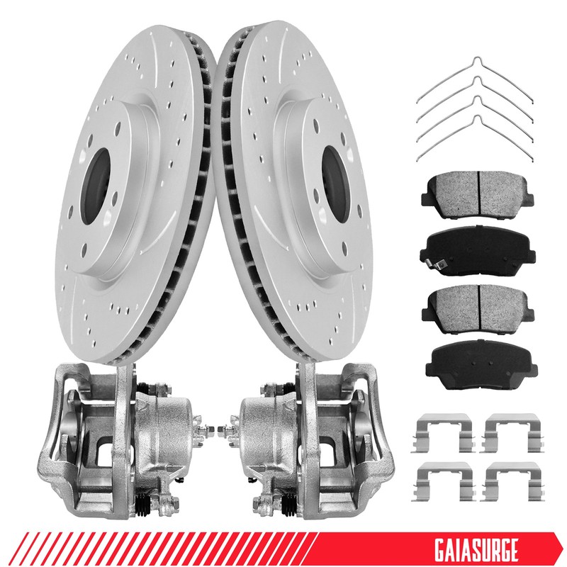 For 2010 2011 2012 Hyundai Santa Fe Brake Pad Rotor and Caliper Set