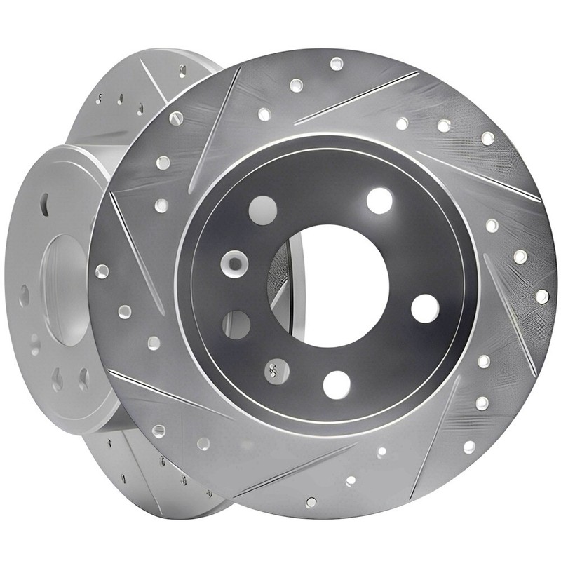 Rear Drilled/Slotted Brake Rotors 2PCS for Saturn L300 05-01, LW300 03-01; 286mm