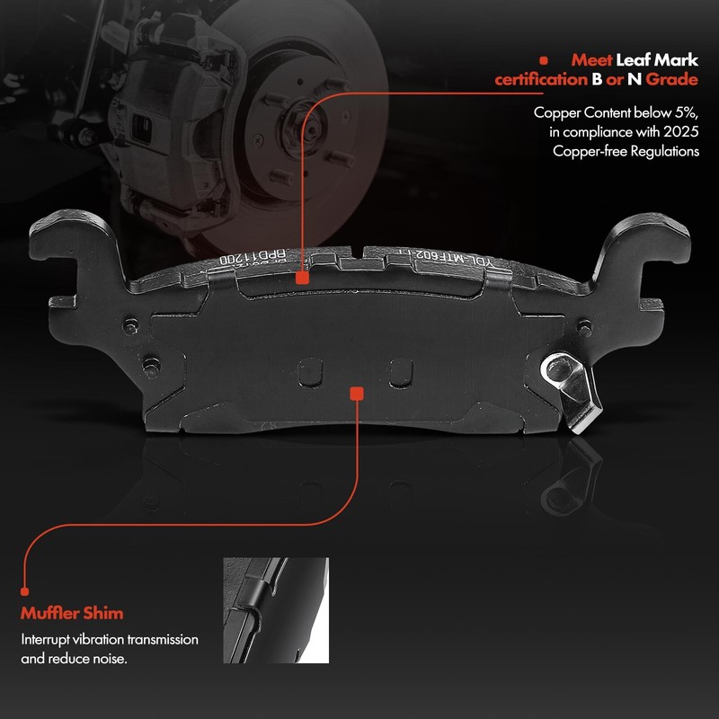 Rear Side Disc Rotors & Ceramic Brake Pads for Hummer H3 2006-2010 H3T 2009-2010 gallery