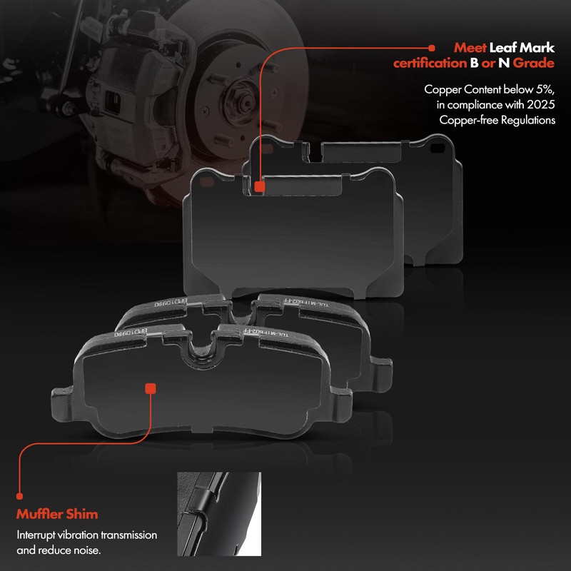 Front & Rear Disc Rotors & Ceramic Brake Pads for Land Rover Range Rover Sport gallery