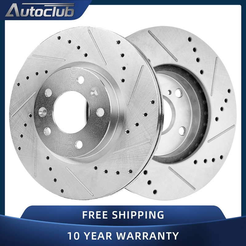 Front Drilled Slotted Brake Disc Rotors for 2006 Zephyr 2006 – 13 Mazda 6