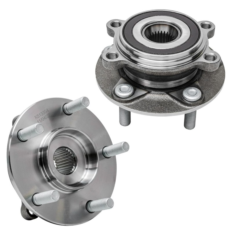Front & Rear Disc Rotors Brake Pads Wheel Hub Bearings Kit for 2014-2016 Mazda 3 gallery