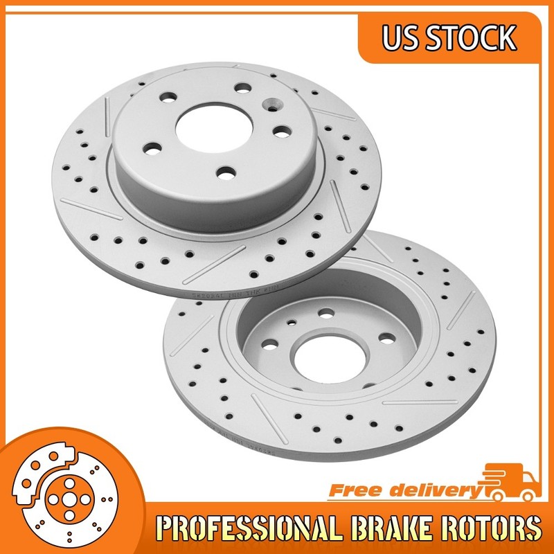 Rear Drilled Brake Rotors For 2016-2023 Chevrolet Volt Cruze Bolt EV Bolt EUV