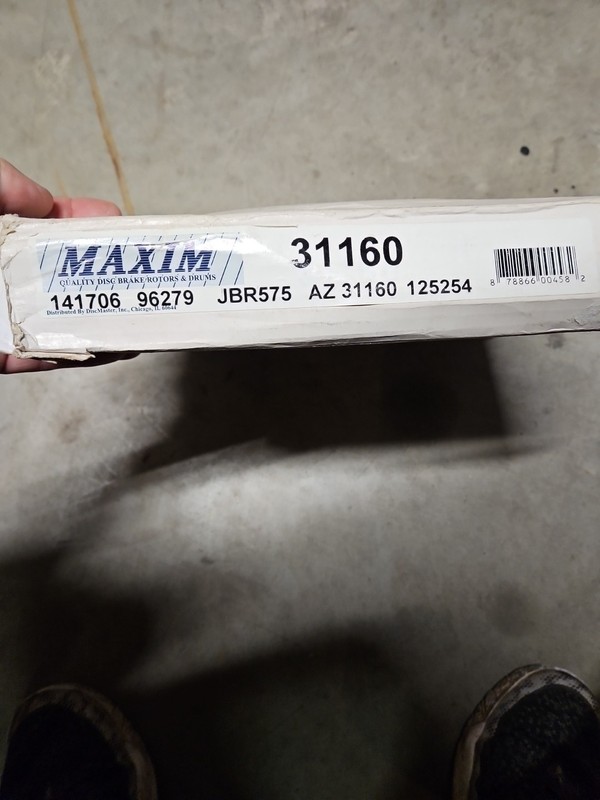 NEW MAXIM 31160 5-LUG Disc Brake Rotor 11³/¹⁶” (1)