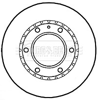 Borg & Beck Front Brake Disc Fits Ford Ranger 2002-2011 Mazda B-Series 2002-2006 gallery