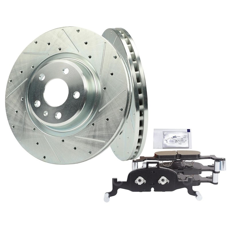 Brake Disc and Pad Kits 2-Wheel Set Front for Audi A4 allroad Quattro A6 A5 Q5