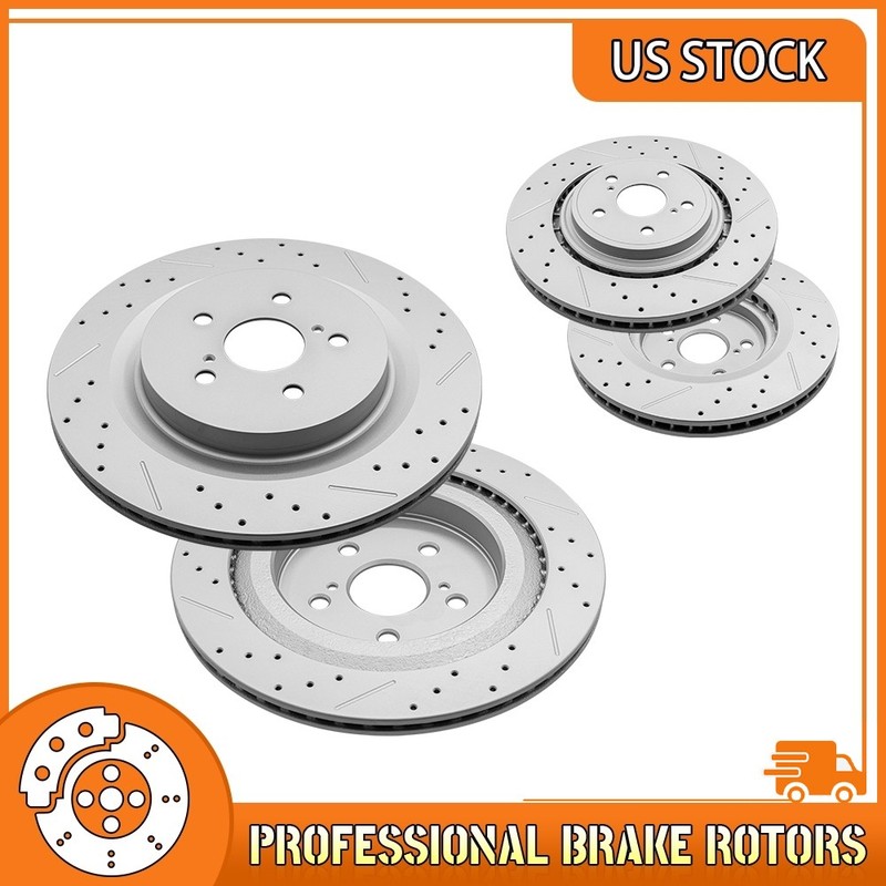 Front & Rear Brake Rotors For 2020-2025 Toyota Highlander Lexus RX350 RX350h