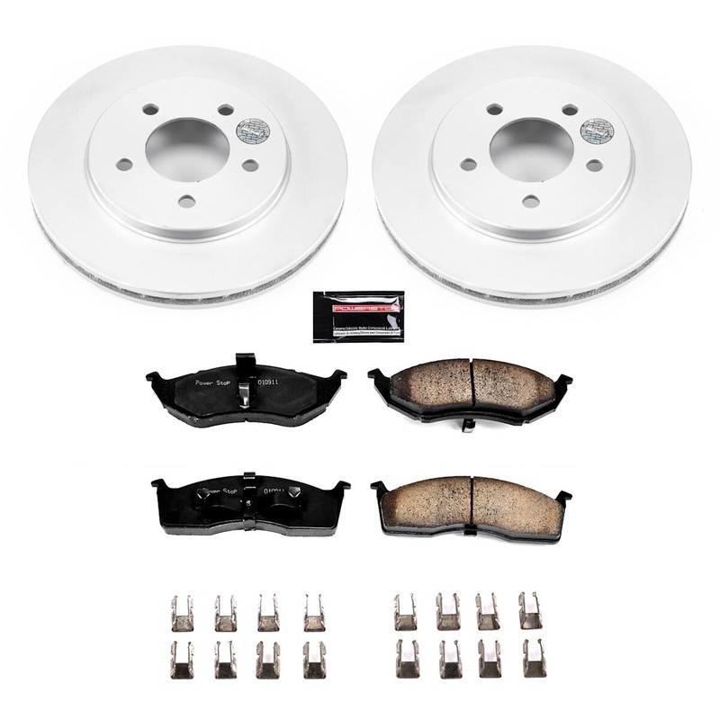CRK4394 Powerstop 4-Wheel Set Brake Disc and Pad Kits Front & Rear for Dodge gallery